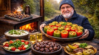Traditional Dolma on Wood Fire – Village Style Slow Cooking ASMR