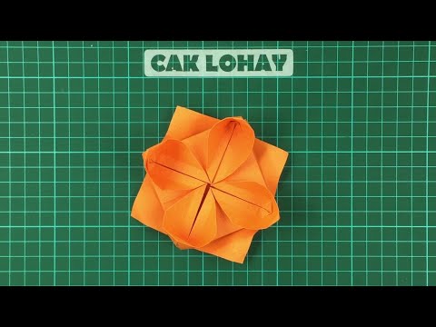 ORIGAMI BUNGA TERATAI | CARA MEMBUAT BUNGA TERATAI DARI KERTAS ORIGAMI ...