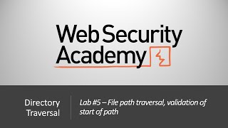 Directory Traversal - Lab #4 Path traversal sequences stripped w/ URL-decode | Long Version