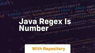 java regex is number
