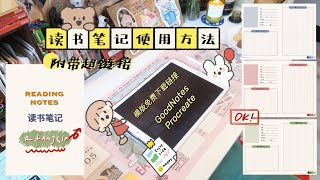 GoodNotes/Procreate（附带超链接）极简读书笔记电子手帐模版使用方法教程讲解【模版免费下载链接】