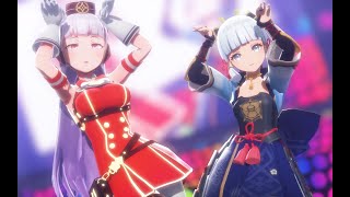 【Genshin Impact × Uma Musume MMD/4K/60FPS】Gold Ship \u0026 Ayaka【うまぴょい伝説】