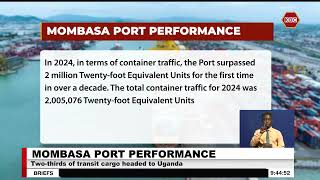 Total cargo handled at Mombasa port crossed 2 million TEUs in 2024