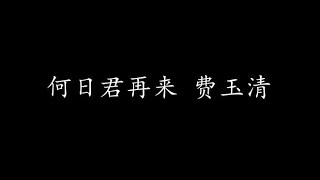 何日君再来 费玉清 (歌词版)