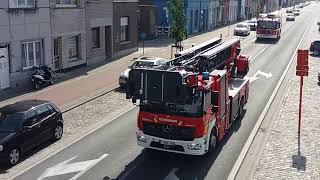 UITRUK NIEUWE LADDERWAGEN 39  MERCEDES METZ BRANDWEER GENT