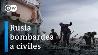 Ofensiva rusa destruye una residencia en Donetsk