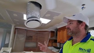 Cut Out Air Conditioning Duct \u0026 Finishing Drywall Ceiling - Take Two 🎬