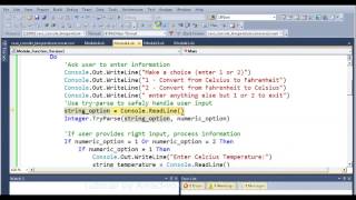 Programming Visual Basic (VB) - Using Functions and Console Applications