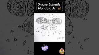 Easy Butterfly Mandala Art for Beginners🦋 #stepbystep #art #shorts #shortsfeed #youtubeshorts #viral