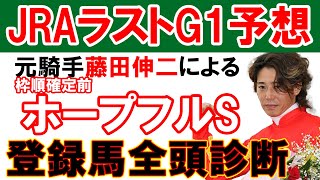 【ホープフルS】元騎手藤田伸二による登録馬全頭診断