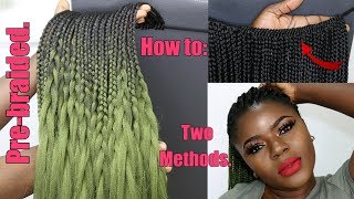 How To: Pre Braided Crochet Braids + Make Loop Knots Ft. Wiggit.co.uk | Dilias Empire