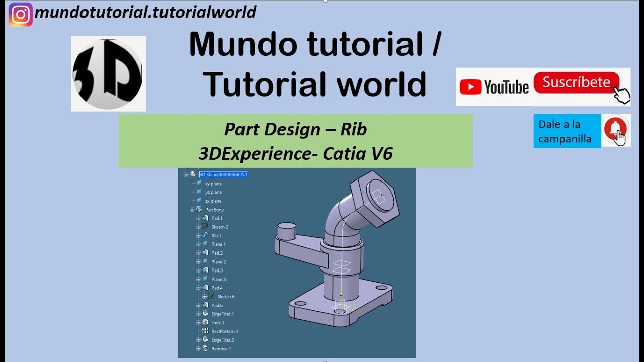 3DExperience. Catia V6. Part Design (Video 1-2) - YouTube