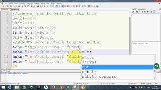 PHP Tutorial - 2 - Variables, Numbers String Operations
