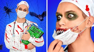 FUN SPOOKY HALLOWEEN COSTUMES IDEAS || DIY Scary Make up Hacks And Party Pranks By 123 GO! BOYS
