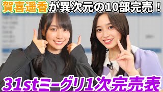 【乃木坂46】賀喜遥香が異次元の10部完売！井上和にも完売が！31stシングルミーグリ1次完売表！【ここにはないもの】