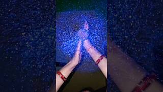 most satisfying slow motion glitter video 💙 #satisfying #glitter #youtubeshort #shorts