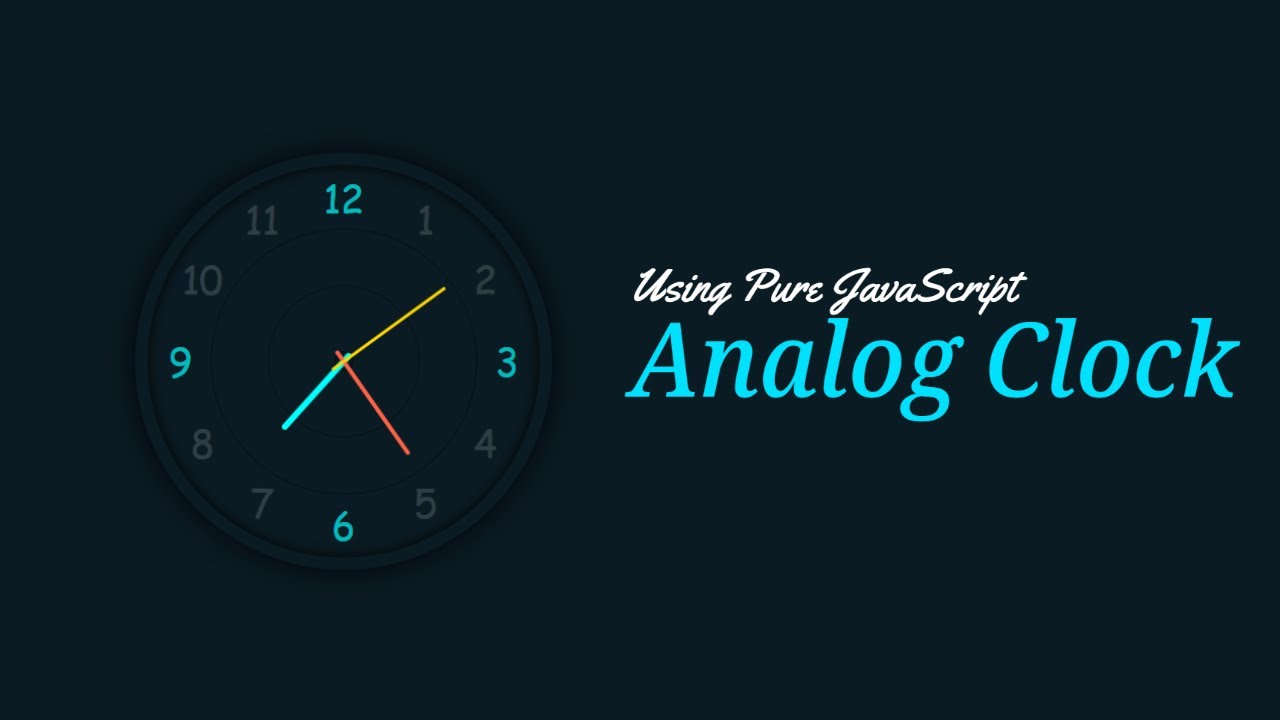Create Analog Clock pure JS |Analog clock using html css and javascript|clock progrem #No_Limit_Code