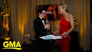 Ke Huy Quan on why he couldn’t stop crying after his first Oscar win l GMA