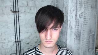 how to cut mens haircut with long fringe