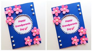 Easy Grand parents day card • grandparent day greeting card 2021 • grand parents day card at home di