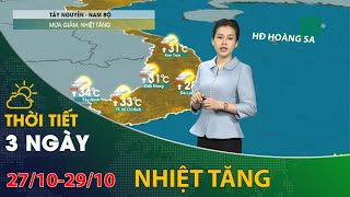 Thời tiết 3 ngày tới (28/10 đến 30/10): | VTC14