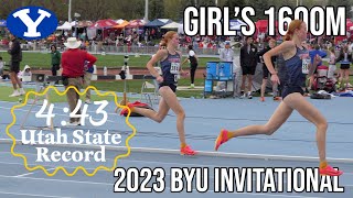 Jane Hedengren 1600m 2023 BYU Invite