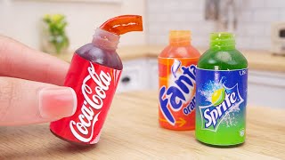 FROZEN Miniature Soda Jelly!!! Amazing Coca, Fanta, Sprites Honey Jelly Bottle | ASMR Mini Food