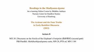 Bhikkhu Anālayo | Readings in the Madhyama-āgama | MĀ 30 (part 2) | 2012