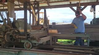 Frick sawmill. Me, Pop, and the boys sawing pine in Cragford, AL