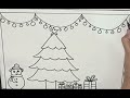 merry christmas easy drawing christmas drawing christmas tree drawing