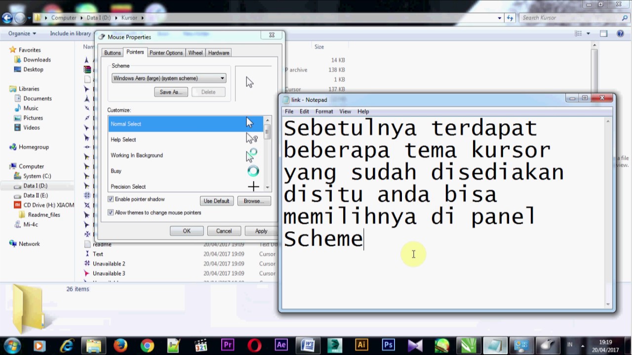 Tutorial Mengubah Tampilan Kursor PC - YouTube