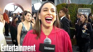 Golden Globes 2023 Red Carpet Interview with Lucia Aniello | Entertainment Weekly
