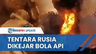 Video Detik-detik Tentara Rusia Tembak Peluncur Rudal Milik Ukraina, Berlarian saat Dikejar Bola Api