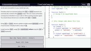 Lesson 52 | Basic JavaScript | Global Scope and Functions