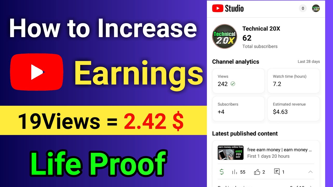 Youtube Earnings | How Much Does A Youtuber Make | How Many Views On ...