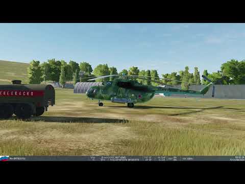 Заправка вертолёта Ми-8МТВ2 топливом
