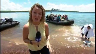 Nine News Darwin -  Le Soleal maiden visit to Tiwi Islands