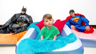 Superheroes pajama Party with Alex and Dad | Vania Mania Kids