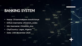 BANKING SYSTEM - CS50 Final Project