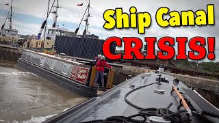 Narrow Escape! Narrowboat OUT OF CONTROL on Mersey Crossing! Ep. 159.