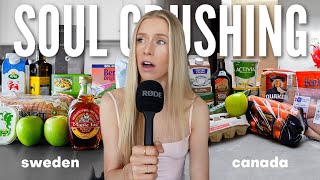 I Got $100 Groceries in Canada vs. Sweden *shocking results*