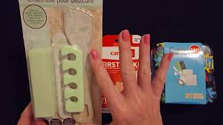 ASMR | Dollar Tree Nail Sets & First Aid Kits | Show & Tell (Whisper)