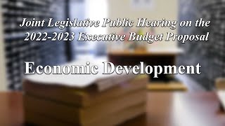 Economic Development - 2022 New York State Budget Hearing
