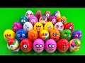 Rainbows Eggs 🌈 Cleaning Numberblocks Dinosaur Eggs with Rainbow SLIME Colorful! Satisfying, ASMR