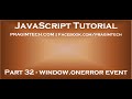 JavaScript window onerror event