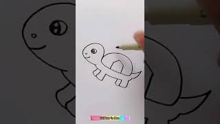 How to draw simple Baby turtle #drawing #draw #painting I Chill how to draw