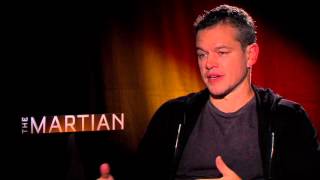 The Martian: Matt Damon Official Movie Interview | ScreenSlam