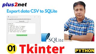 Export CSV Data to SQLite table using Tkinter, Pandas #dataExport #csvToSQlite