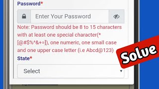 Fix password should be 8 to 15 character special character numeric upper case small case letter
