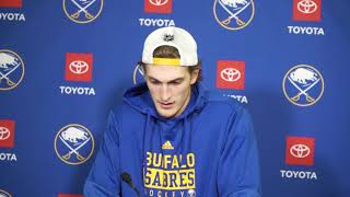 Tage Thompson Speaks After First Career Hat Trick Against Avalanche (2/19/2022)